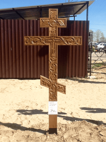 Фото - Крест на могилу Дубовый Мастерская Витар