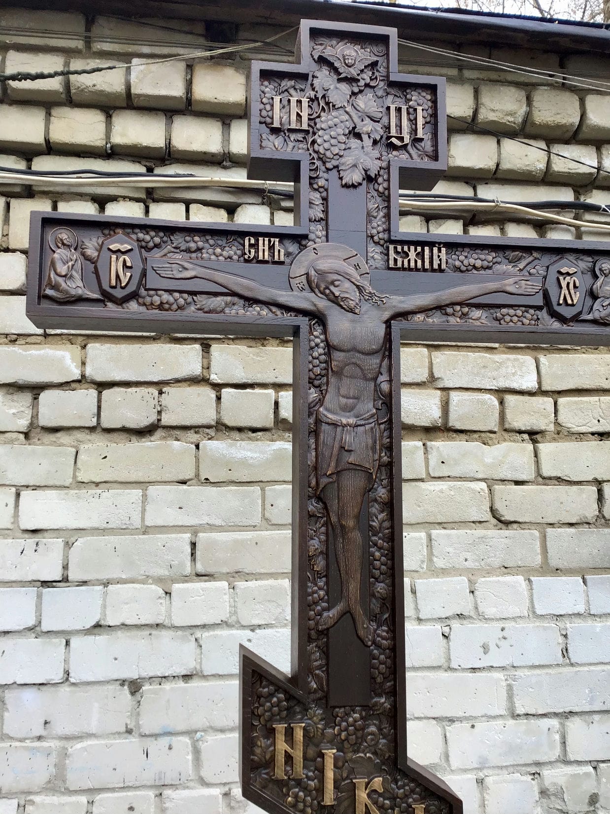 Фото - Крест резной Дубовый на могилу