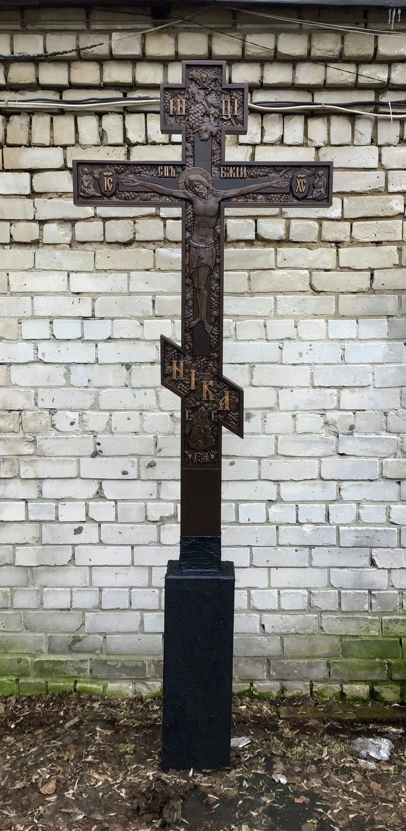 Крест на могилу из Дуба Мастерская Витар