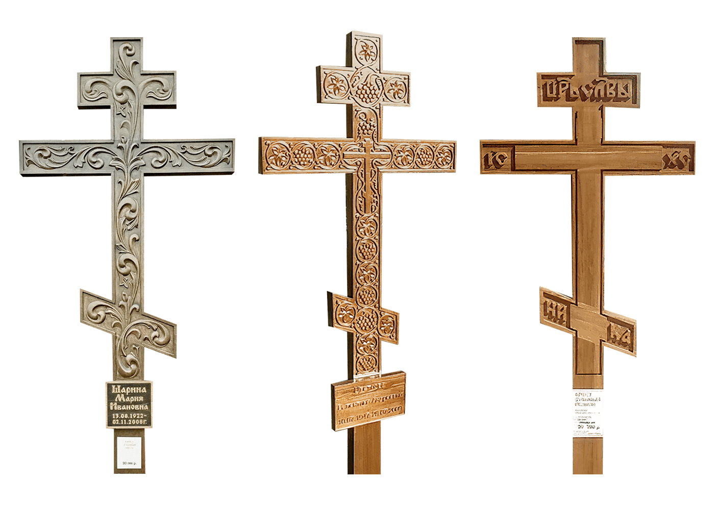 Фото крест на могилу из дерева Дуба